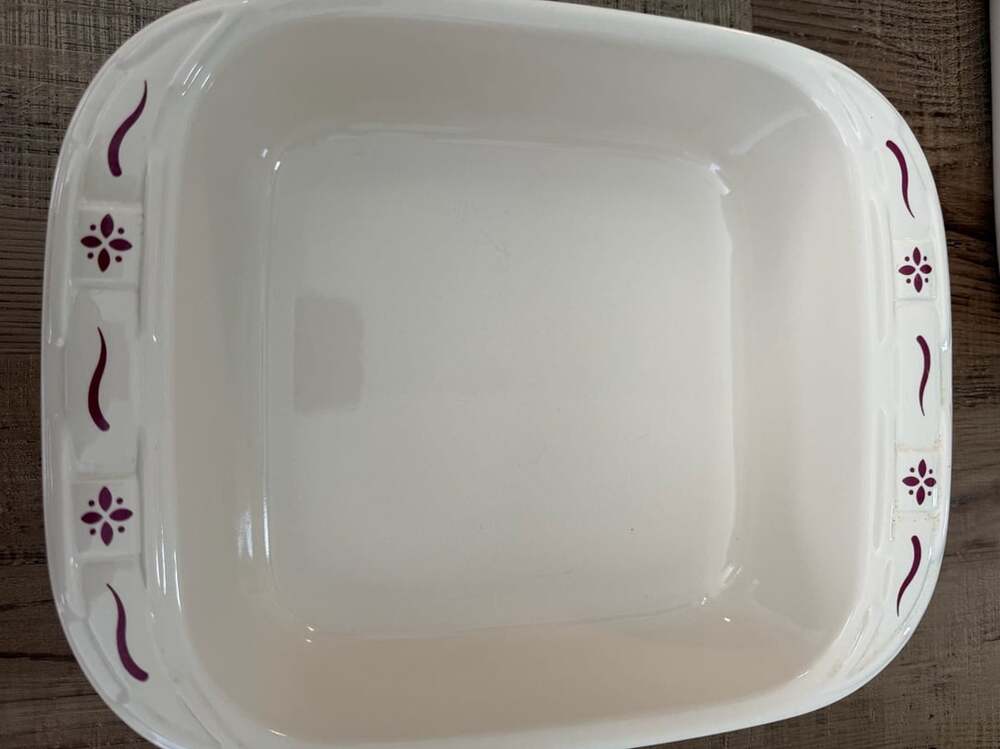 Longaberger Woven Traditions Classic Red Square Baker 8x8 2QT casserole dish